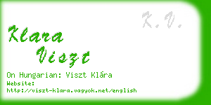 klara viszt business card